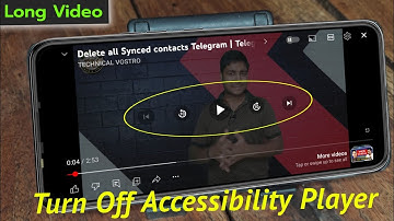 How to turn off Youtube Accessibility player | Remove X button Accessibility control in Youtube