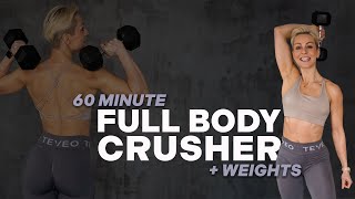 60 MIN FULL BODY CRUSHER | + Weights | Strength + Conditioning | With Repeat | 2 Circuits