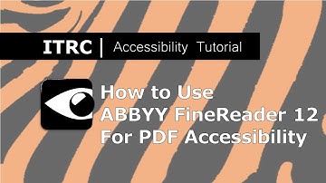Accessibility Tutorial: How to use ABBYY FineReader 12