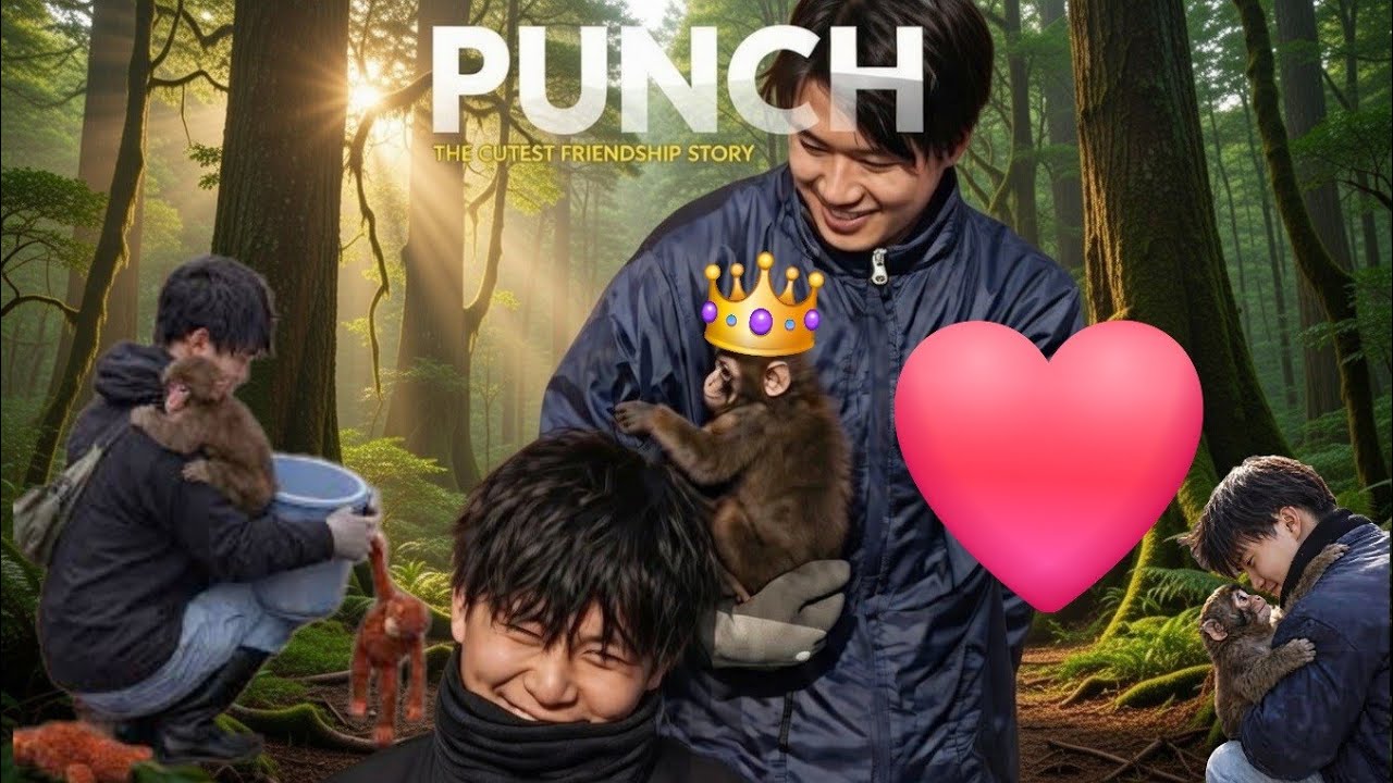 Punch was playing with his friends at the zoo when he suddenly slipped and fell into the water 🙈🙊🙉