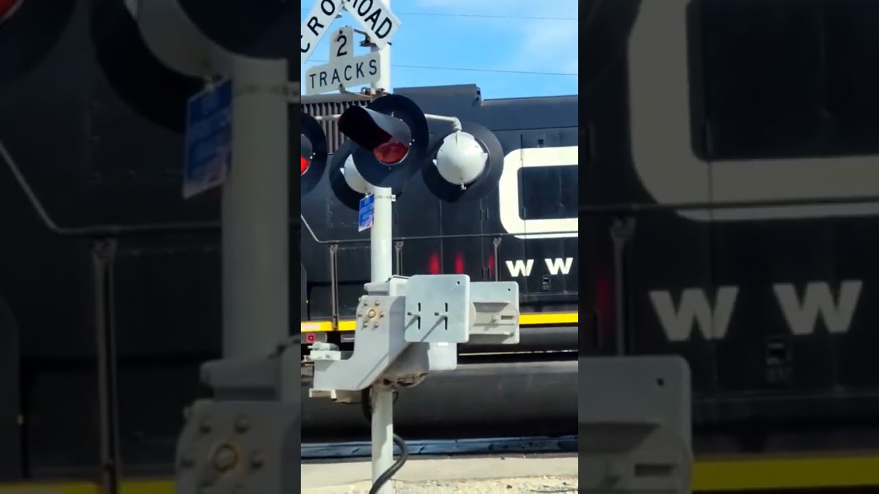Canadian National Engine Crossing 135th Street in Plainfield, Illinois
