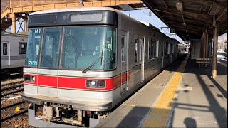 【元東京メトロ 日比谷線03系】長野電鉄　3000系M1編成 各停 長野行き 発車シーン@須坂駅＋おまけの3500系