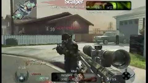 Call of Duty Black Ops: Awesome tomahawk kill and quick scope.