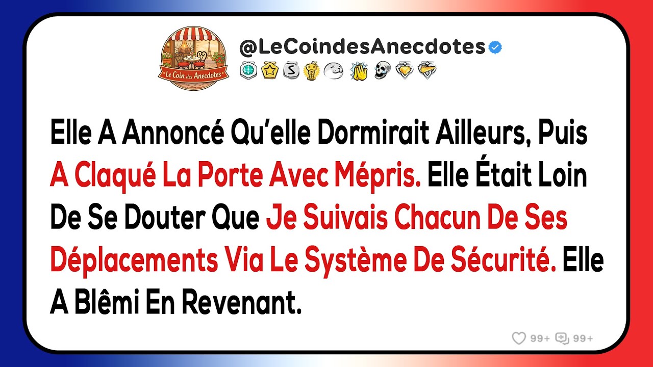 Elle a annoncé qu’elle dormirait ailleurs, puis a claqué la porte avec mépris. Elle était loin de...