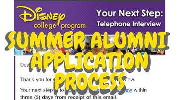 DCP SUMMER ALUMNI APPLICATION PROCESS (WBI & phone interview)