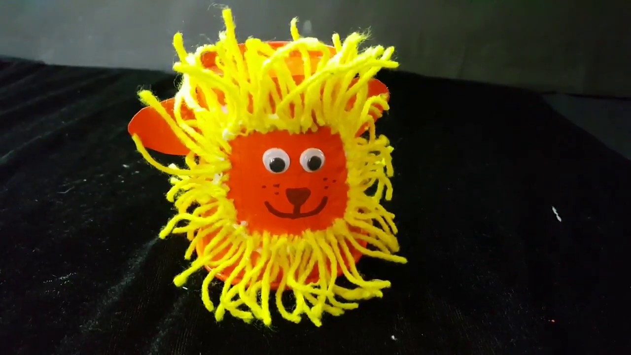 How To Make Cup Lion Craft YouTube
