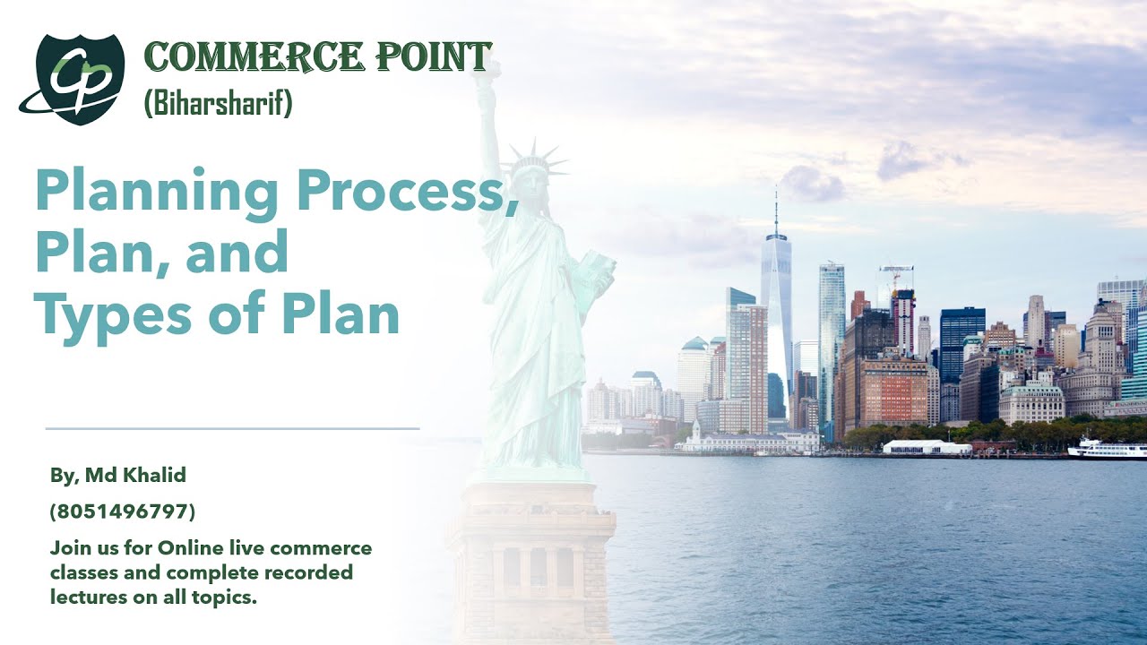 Planning process, Definition of Plan, Types of Plan YouTube