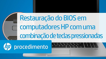 Restauração do BIOS em computadores HP com uma combinação de teclas pressionadas | HP Support