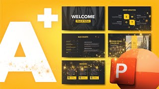 PowerPoint MasterClass  Create a Stunning 5Page Black & Yellow Deck