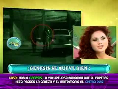 Genesis la voluptuosa bailarina que sale con Chemo Ruiz en el set de MagalyTeVe Parte 2 20/10/2011