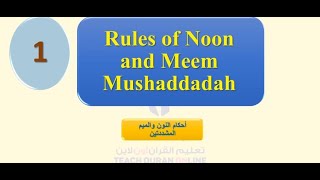 1) كيف نشرح مخرج حرفي النون والميم باللغة الإنجليزية