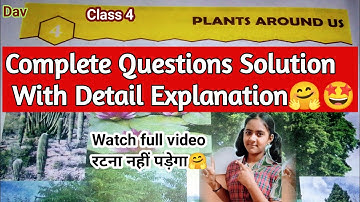 Dav Class 4 science chapter 4 Plants Around Us Questions Answers / Plant around us question answer.