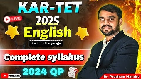 KAR TET 2025 || English  || #tet #ctet #hstr #gpstr