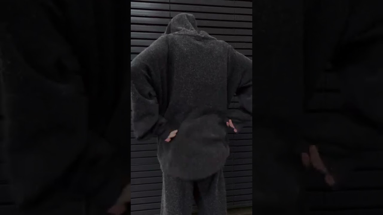 Doublet reverse pocket wool knit hoodie