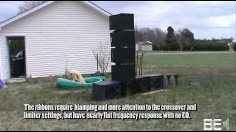 BFM DR200s With Ribbons... Line Array Demo