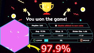 97.9% Map Domination in Hexanaut.io Duo Mode! 13 Slices. World Record Win