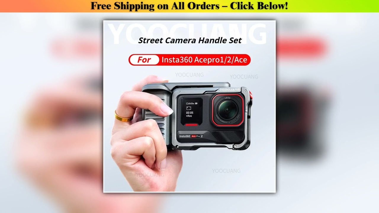 For Insta360 Ace Pro 2 Metal StreetGrip Vlog Grip Mount Metal Quick Release Rabbit Cage Magnetic