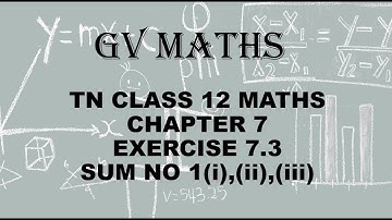 12 MATHS CHAPTER 7 APPLICATIONS OF DIFFERENTIAL CALCULUS EXERCISE 7.3 SUM NO 1,TN SYLLABUS#GV MATHS