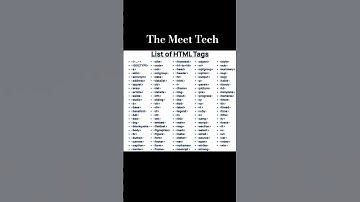 List Of HTML Tags #html #youtubevideos #youtubeshorts #shortvideo #youtuber #youtube #shorts