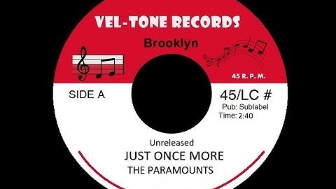 The Paramounts  - Just Once More 1959