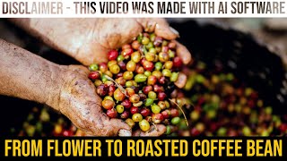 From flower to roasted coffee bean (made by AI)