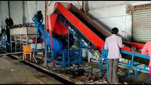 Fully Automatic PET Waste Label Removing-Washing-Drying Plant