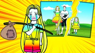 Paper Dolls Dress Up - Rapunzel Feels Jealous Parents Love Sadako More Than - Barbie Story & Crafts