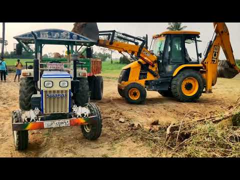 Swaraj 744 fe power plus tractor with fully loaded trolley | John Deere tractor power | CFV