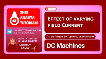 Effect of varying field Current #electricalengineering #synchronousmotor #synchronousmachine
