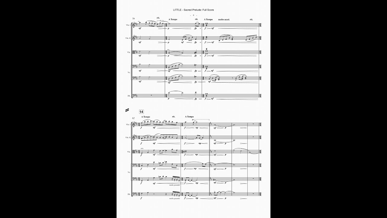 JONATHAN DAVID LITTLE - "Sacred Prelude", Op.15A [STRING ORCHESTRA SCORE]