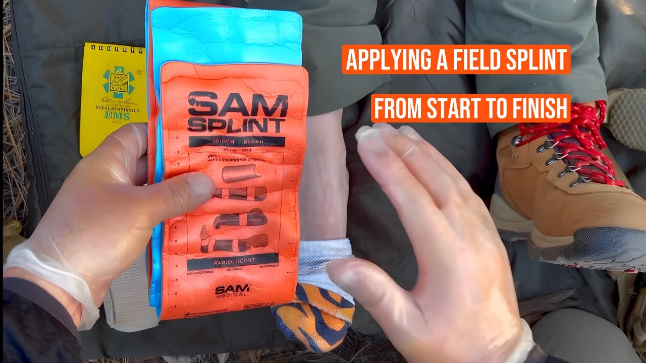 How To Use A SAM Splint. Splinting A Broken Ankle. - YouTube