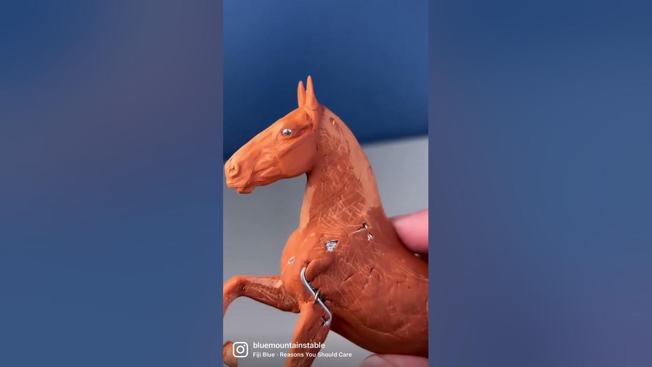 WIP - Close up of horse sculpture out of Creative Paperclay. Sculpted using  brush and fingers. : r/Sculpture