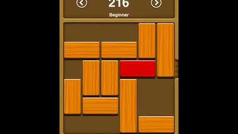 Unblock me solutions beginner level 216