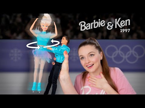 Видео: ВАУ! Кукла делает пируэты! Обзор Барби и Кена Olympic Skater 1997