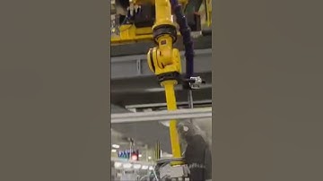 #Fanuc #robot automated in handling line, which equipped our produced linear track and safety fence.