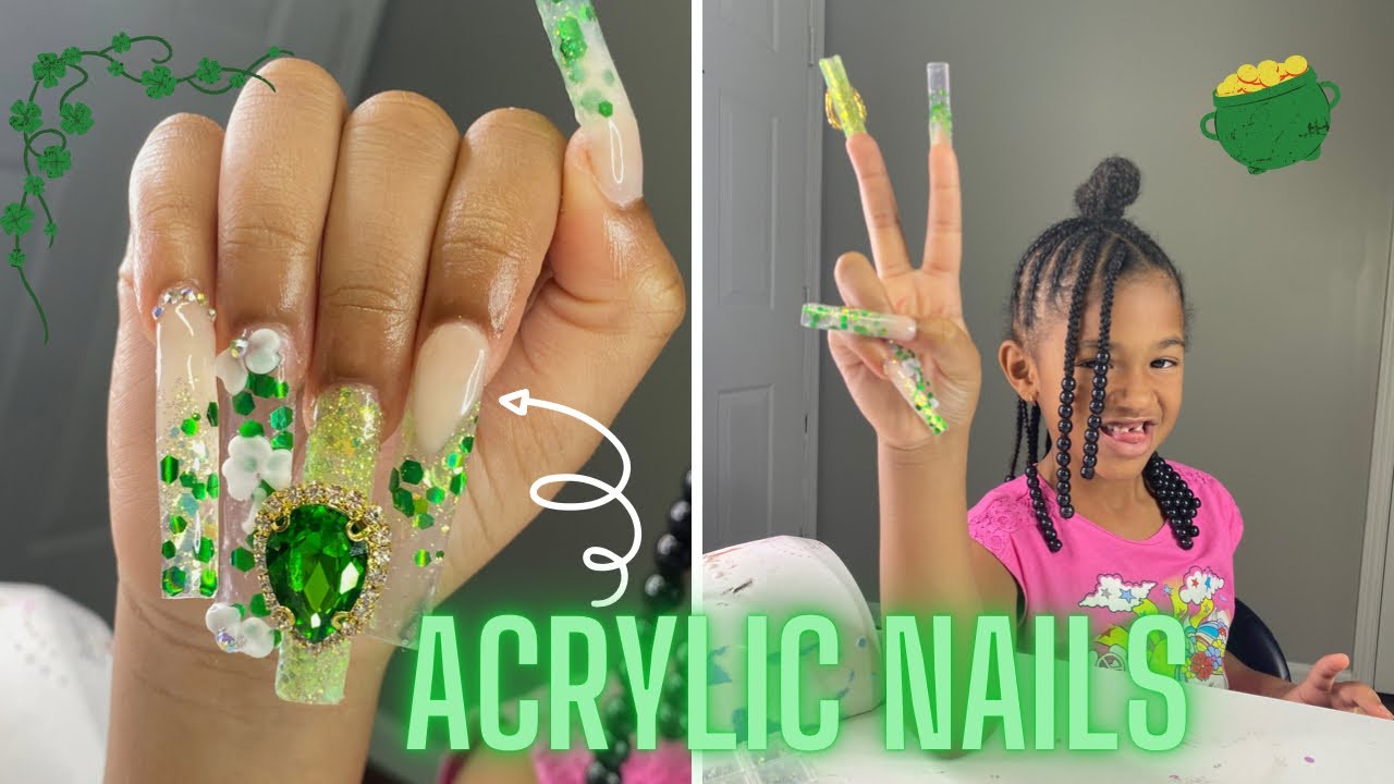 She’s So Lucky ! 5 Year Old Gets Extra Long Acrylic Nails For St ...