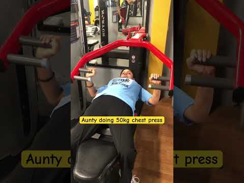 Aunty doing 50kg chest press… #shorts