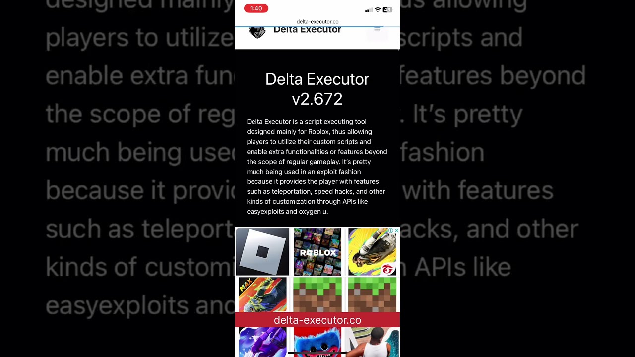 Delta IOS Executor Direct Install 100 Working