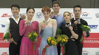 2023 Warsaw Cup Ice Dance Victory Ceremony