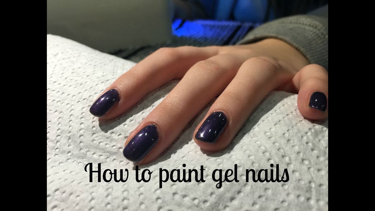 How to paint gel nails with shellac - YouTube