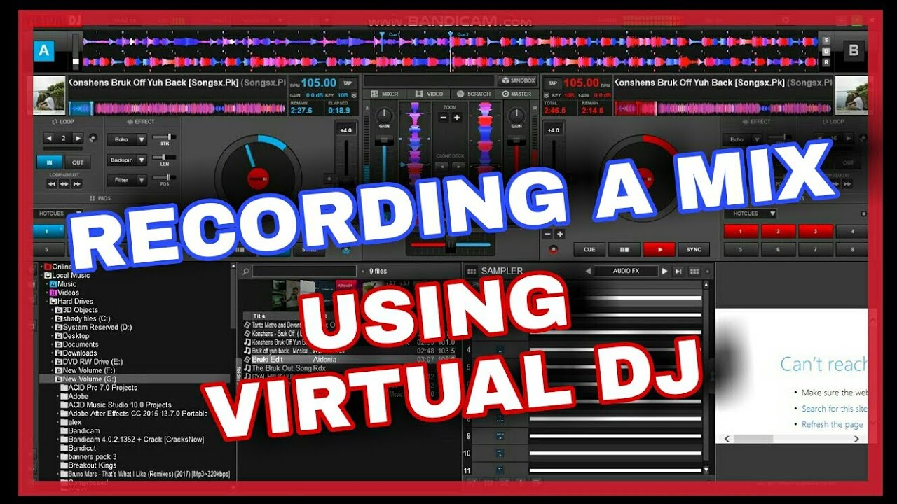 Recording a Mix on VIRTUAL DJ 2022 ( virtual DJ 2021 tutorials ) - YouTube