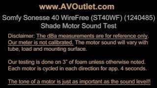 Somfy Sonesse 40 WireFree (ST40WF) 1240485 Roller Shade Motor Sound