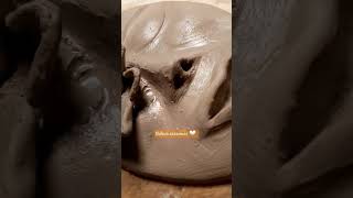 slow ceramic face mask #mask #facemask #ceramic #seramik #asmr #pottery