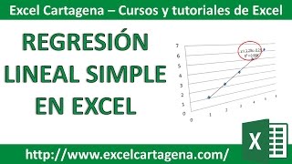 Regresión Lineal simple en Excel