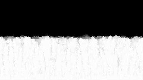 Thin film growth by aggregation of isotropically directed atoms. Side view.