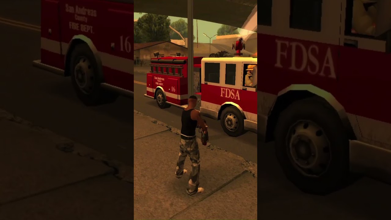 FIREMEN LEFT EVERYTHING BURNING 😭 #gta #shorts
