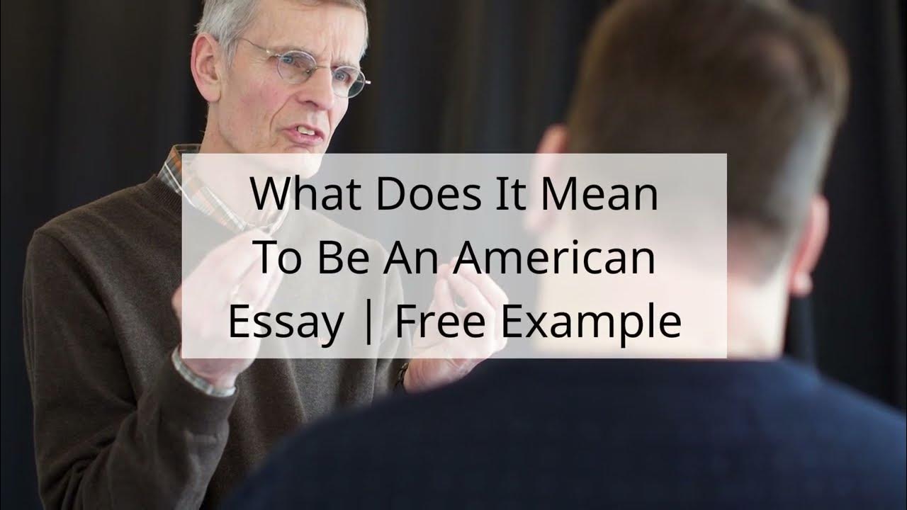 to be an american essay