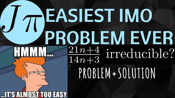 THE EASIEST IMO PROBLEM EVER!!! SOLVED IN ONLY TWO MINUTES!!!