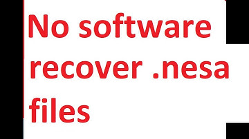 No software can recover .nesa files