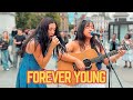 Two Girls Sing The MOST BEAUTIFUL Song On The Streets Of London Alphaville Forever Young 